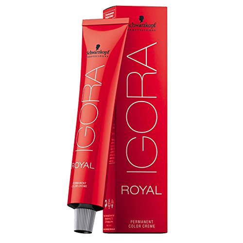 Schwarzkopf 专业 IGORA ROYAL 永久染发剂 60ml,颜色:4-0,施华蔻