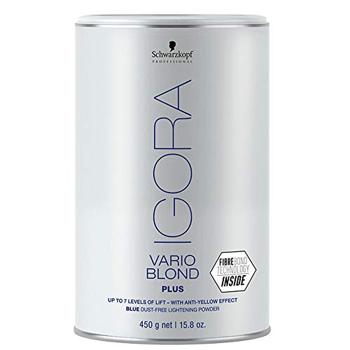 Schwarzkopf Igora Vario Blond 无尘亮发粉和 M Hair Designs 染发/梳子 白色