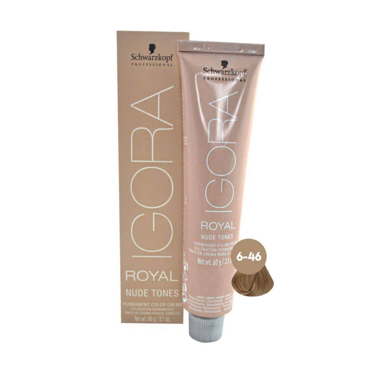 施华蔻专业 Igora Royal Nude Tones 染发膏 - 6-46 - 深金色米色巧克力色