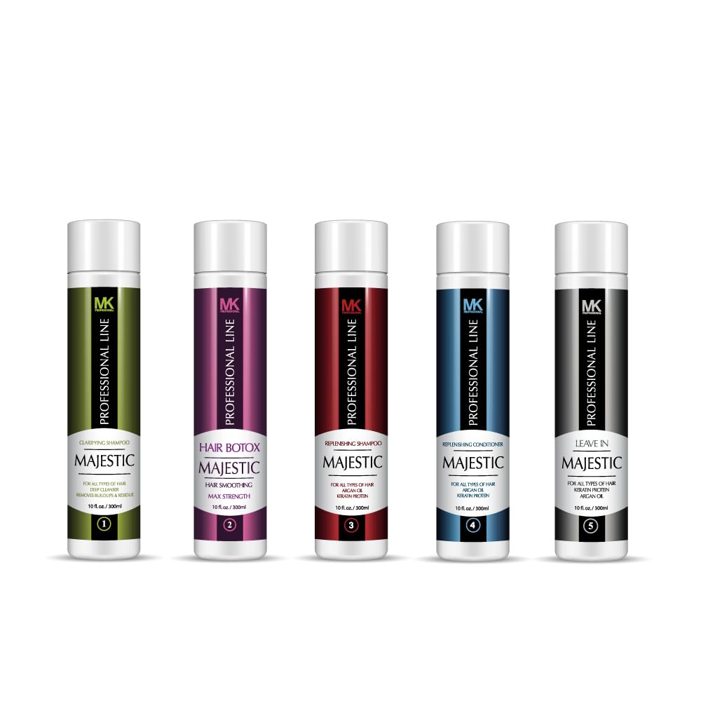 MAJESTIC KERATIN Hair BOTOX 300ml (10oz) - Formaldehyde Free - Complete KIT for All Hair Types - Powder - Unscented - Nourishing and Repairing