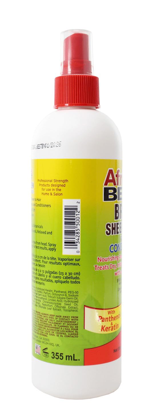 非洲最佳辫子光泽喷雾,含护发素,12 盎司,绿色,1-102-12-1243-01