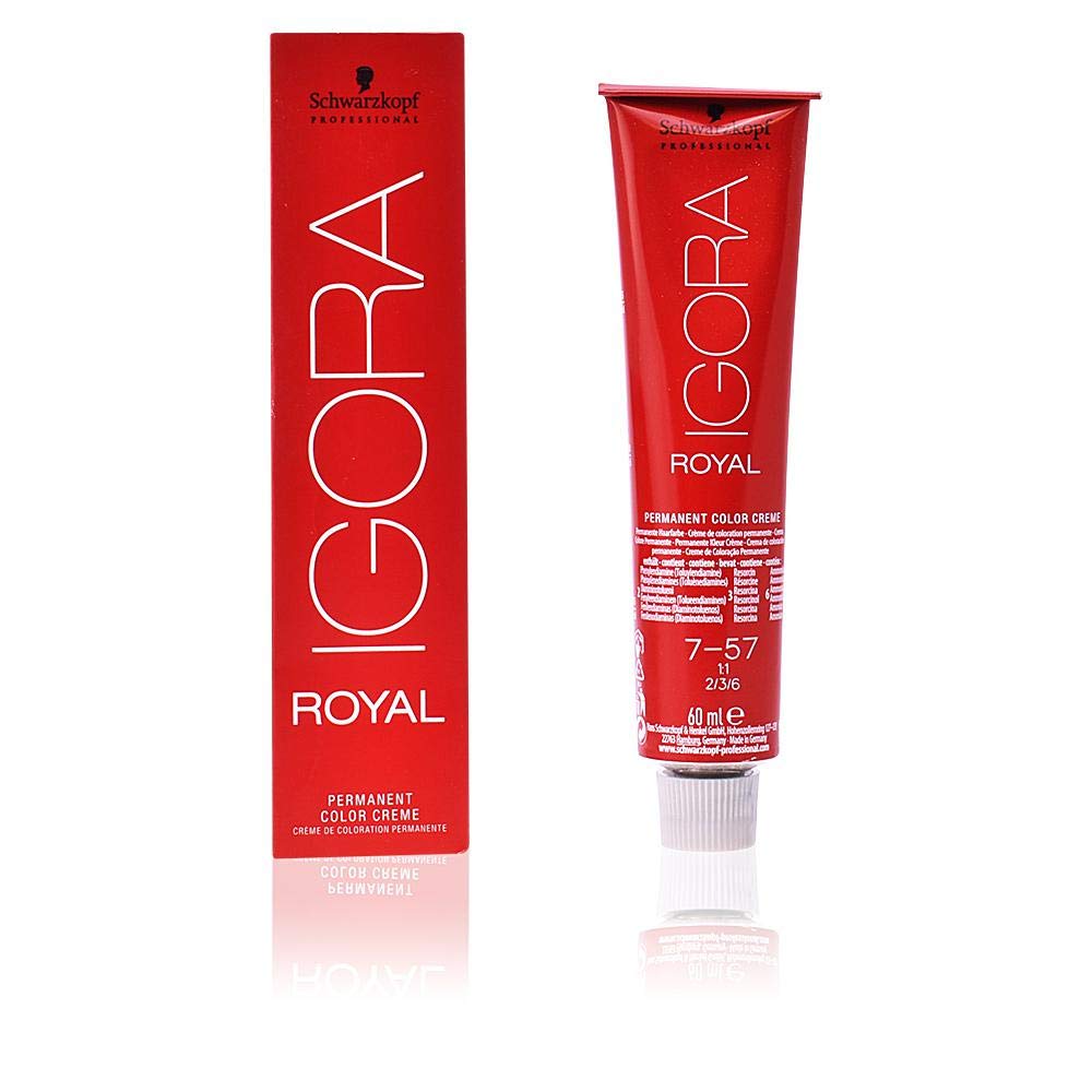 施华蔻 IGORA ROYALl 7-57 中号金发金铜色 60ml