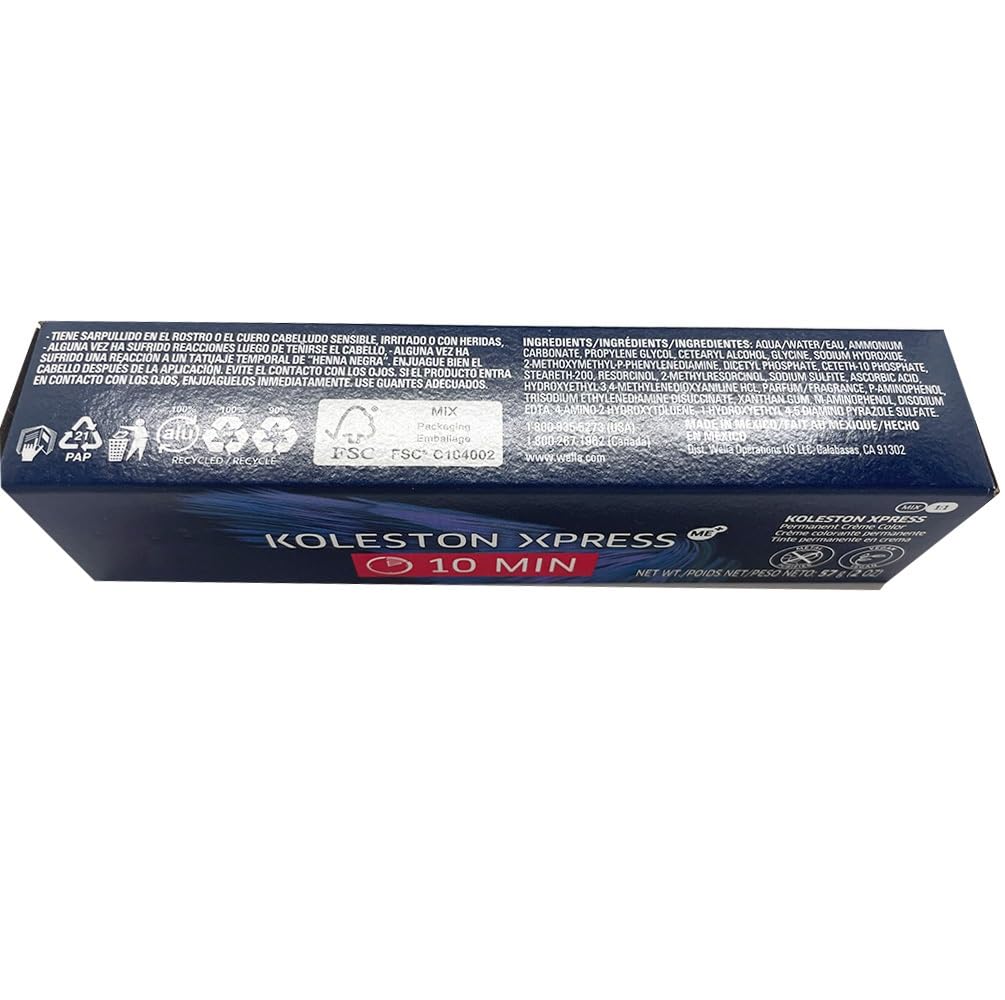 Goomee Koleston Perfect ME+ Koleston Xpress 10-Minute Medium Blonde Ash Permanent Hair Color with Aluminum Free Formula and Quick Gray Coverage, Includes Goomee Scrunchie