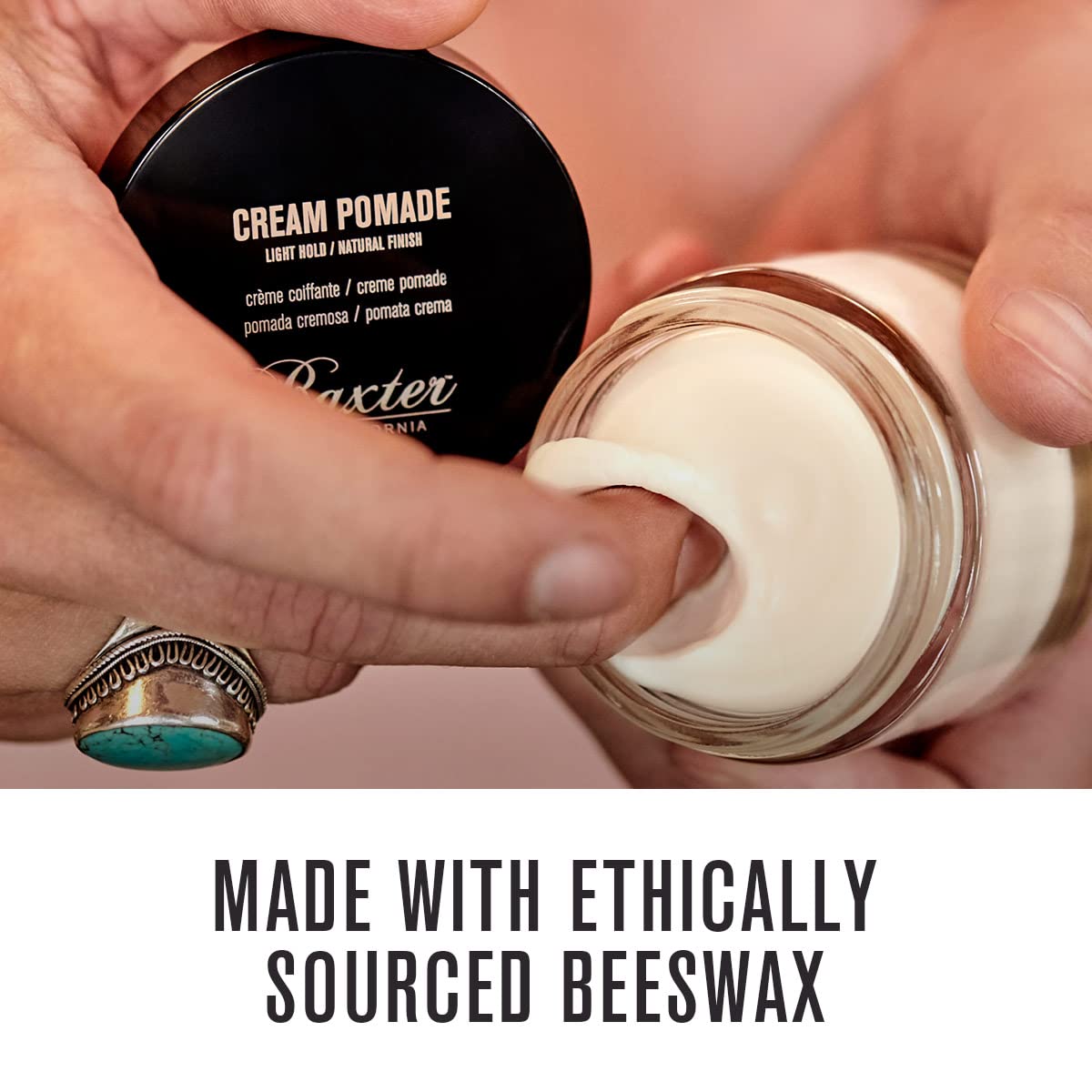 Pommade crème Baxter of California pour hommes et femmes, fini naturel, tenue légère, qualité salon de coiffure, lisse les looks classiques, parfaite pour texturer les cheveux raides ou ondulés, 2 onces