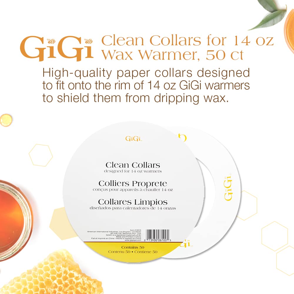 GiGi Clean 项圈,适用于 14 盎司蜡加热器,50 个