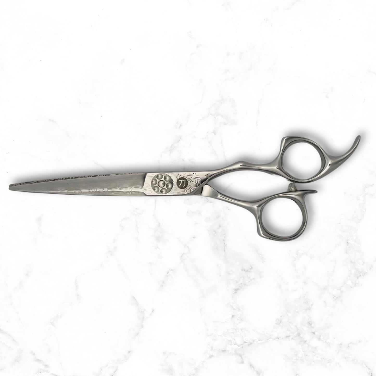6 Inch Hair Cutting Shears Made From Damascus Steel - Saki Kanzen - For Professional Haircutting - Wet or Dry Hair