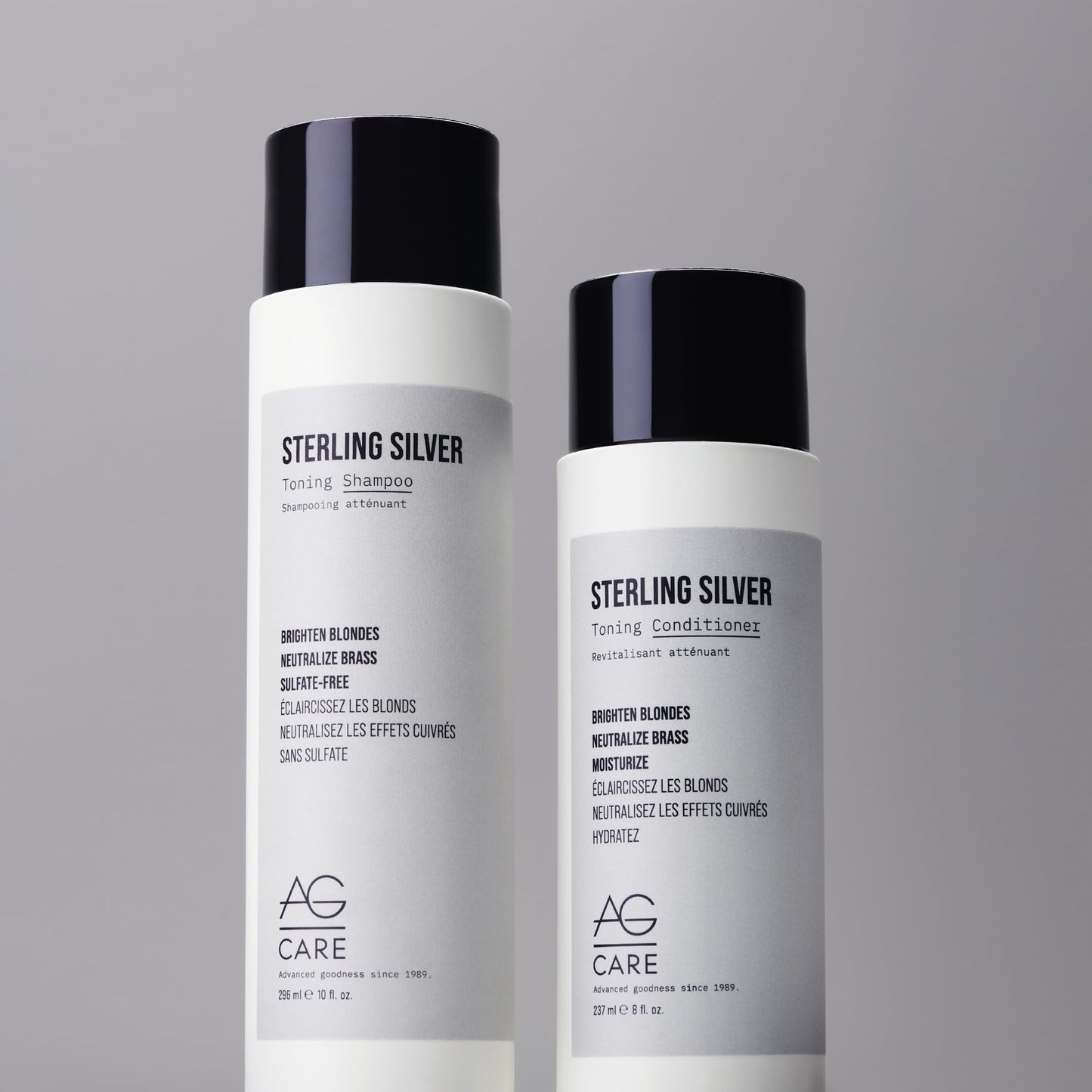 Dark Gray Sterling Silver Toning Shampoo by AG Hair Cosmetics for Unisex - 10 oz Shampoo