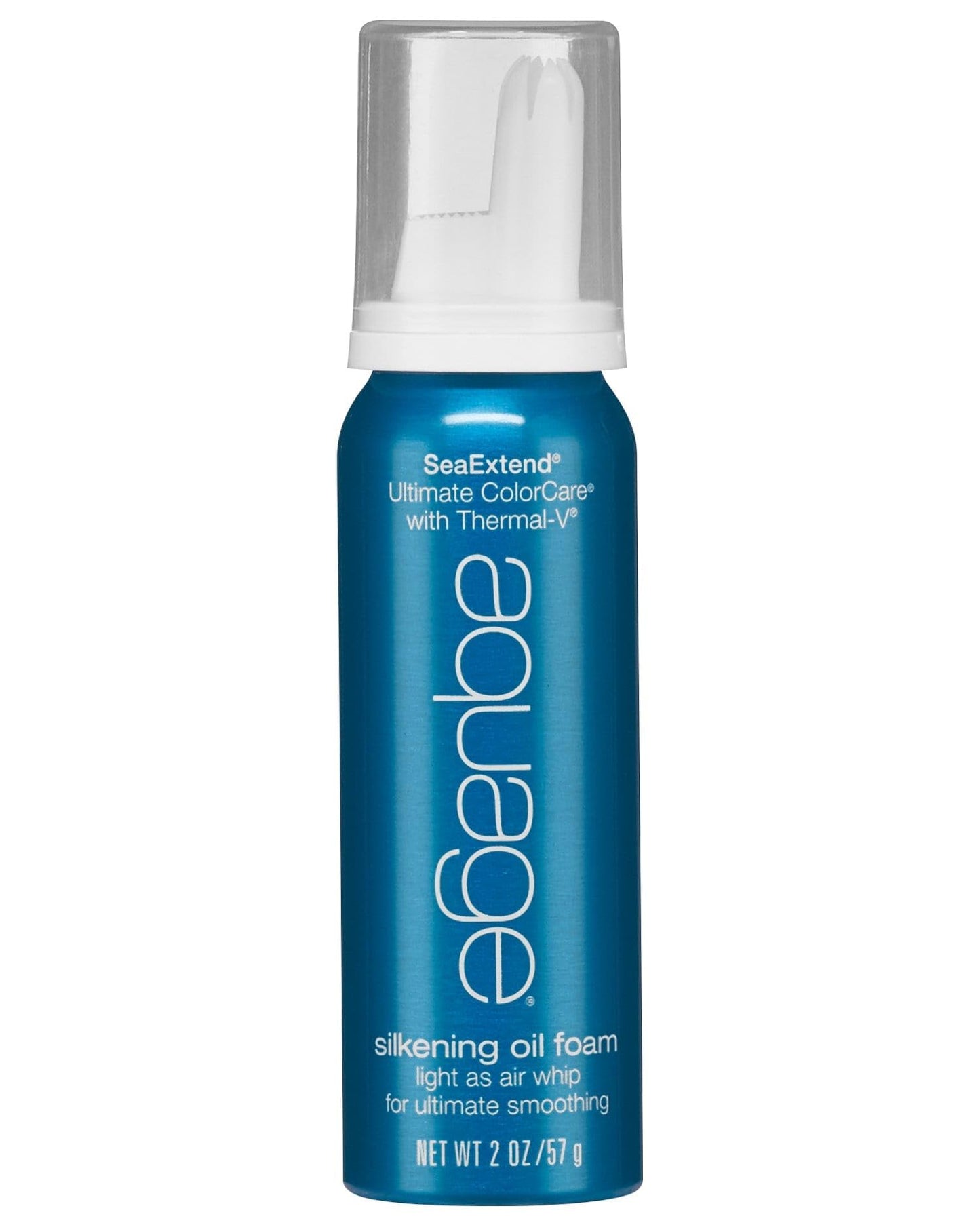 AQUAGE Silkening Oil Foam, Travel Size, Color Treated Hair, Light-Weight, Conditions and Provides Moisture for Styling, 2 fl. oz.