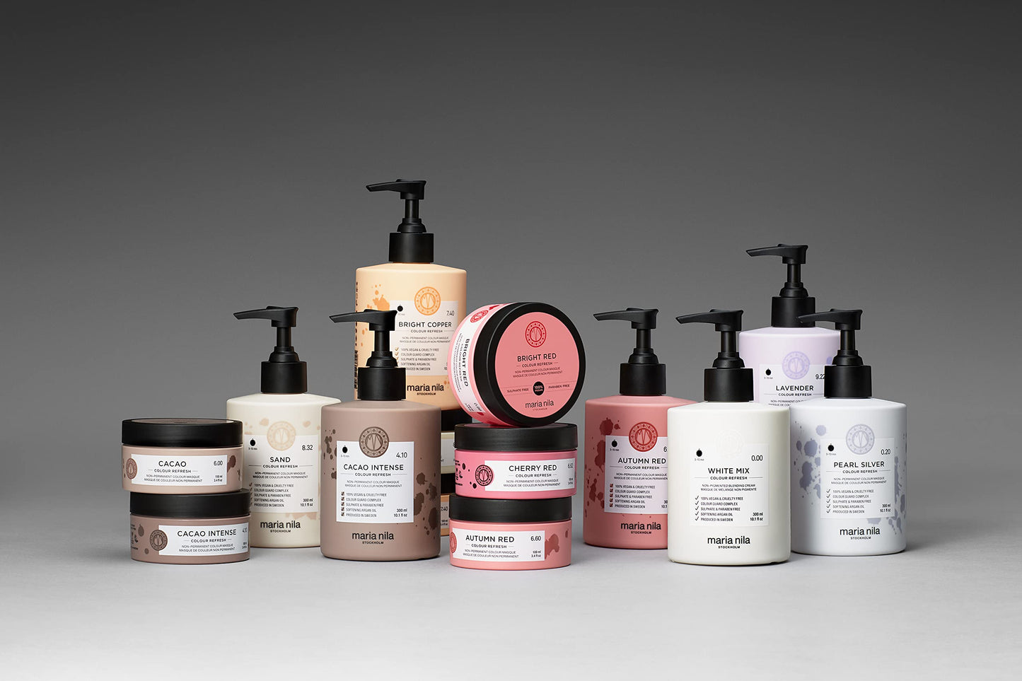Dim Gray Maria Nila Colour Refresh, Dusty Pink 10.1 Fl Oz, Dark Pink Pastel Hair Mask, Semi-Permanent Pigments, 100% Vegan & Sulfate/Paraben free