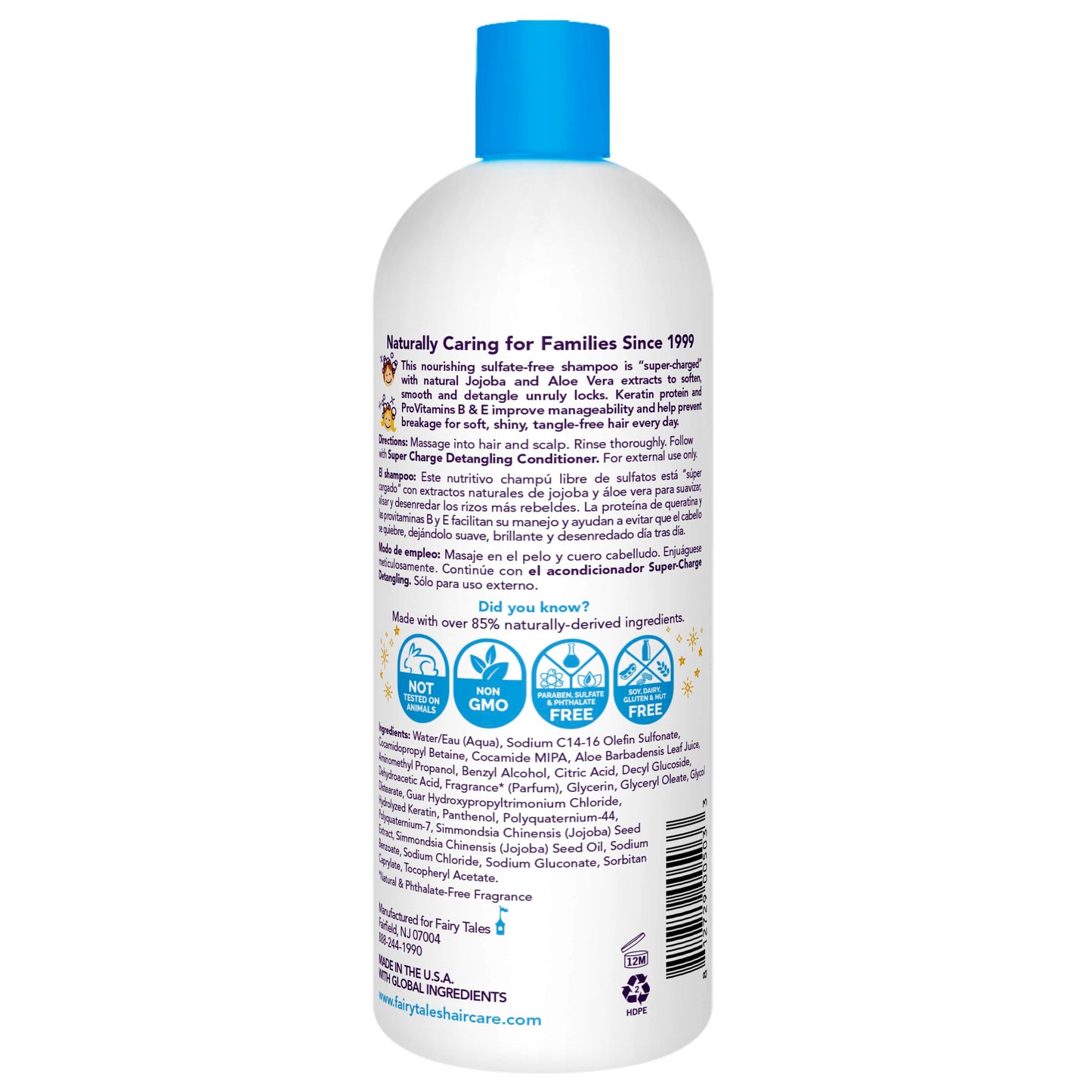 Fairy Tales Tangle Tamer Detangling Shampoo for Kids - Ultra Moisturizing and Anti Frizz Protection - Paraben Free, Sulfate Free - 32 Oz