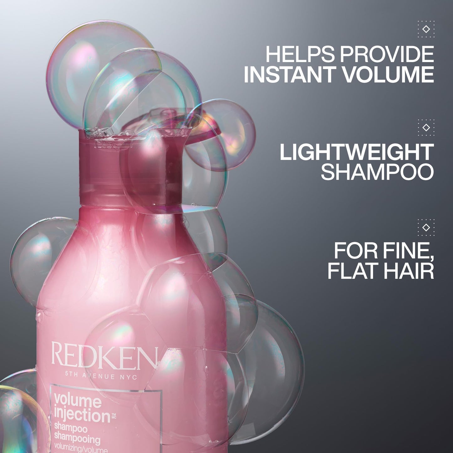 Redken Volume Injection Shampoo & Conditioner Set | Adds Volume, Lift, and Body to Flat Hair | Soft, Shiny Finish | Paraben Free