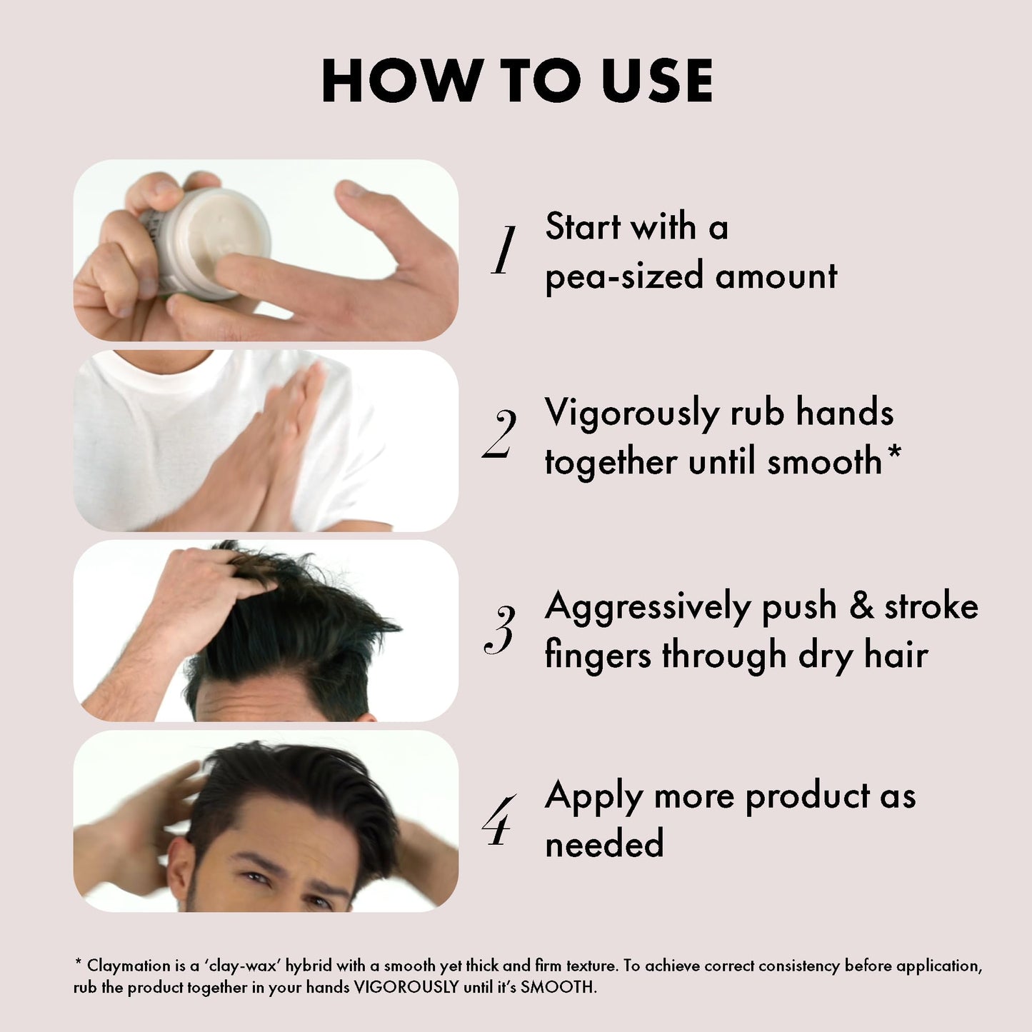 Hanz de Fuko Claymation – Premium Men’s Hair Styling Clay – Super High Hold, Matte Finish – 2 oz