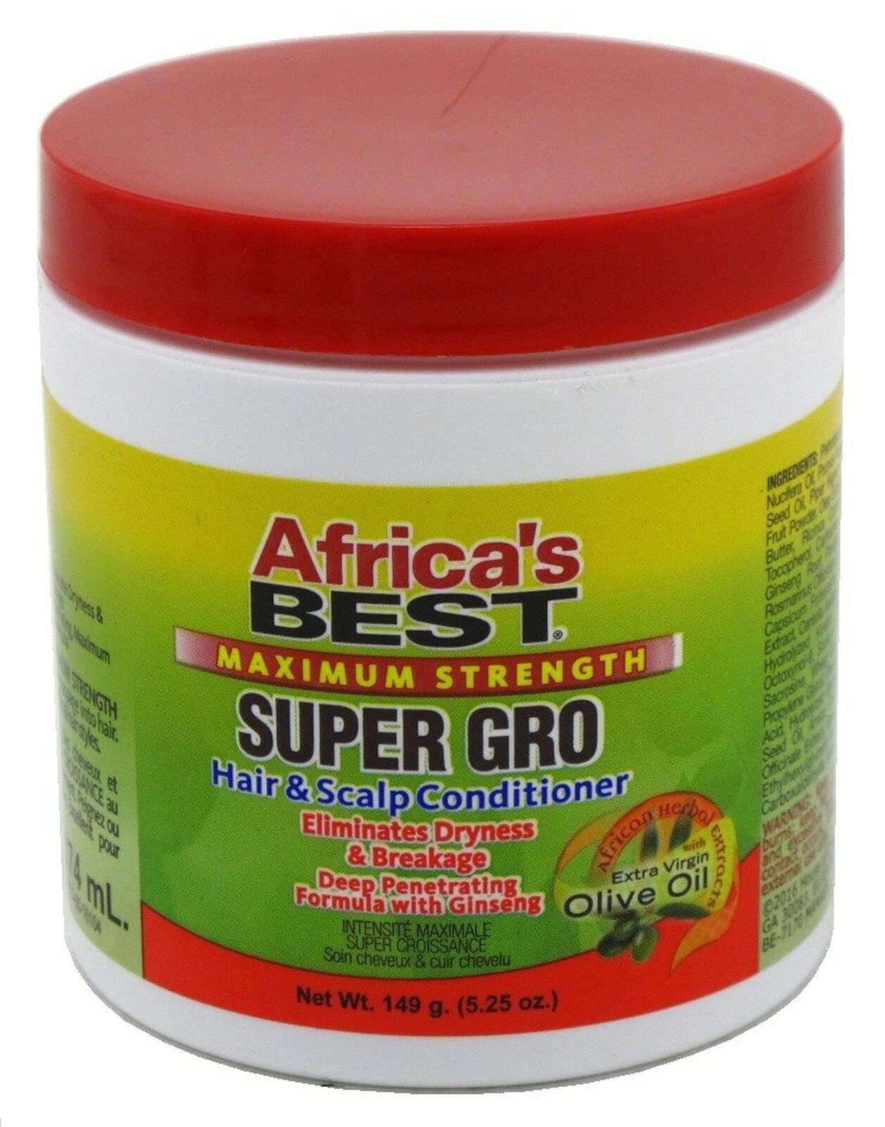 White Smoke Africa's Best Maximum Strength Super Gro Hair & Scalp Conditioner, 5.25 oz (Pack of 3)