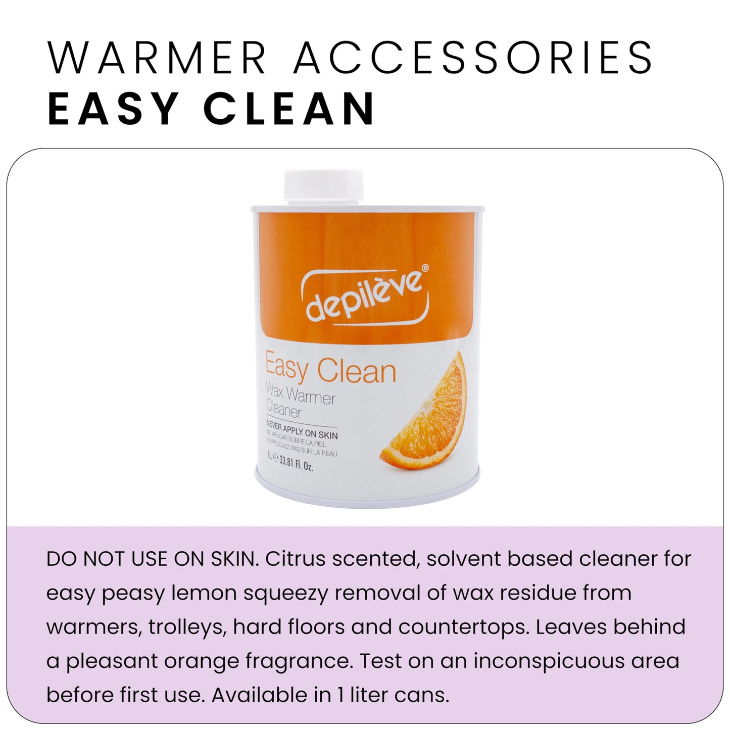 Depileve Easy Clean Citric Wax Cleaner for Warmers and Equipment, 35 Ounce