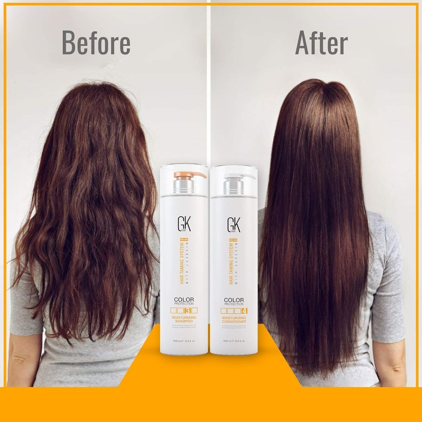 GK HAIR Global Keratin Moisturizing Shampoo and Conditioner Sets (MOIS-DUO-1000-S10)