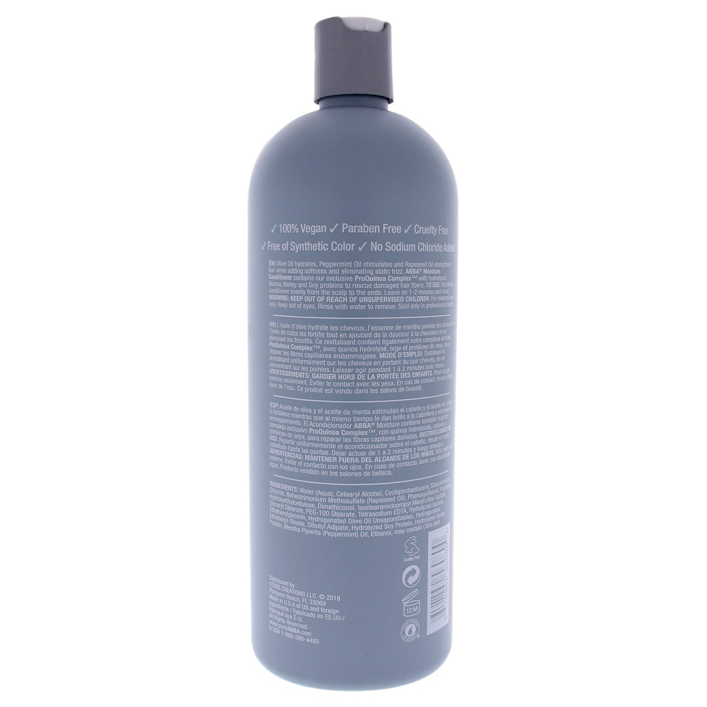 ABBA Moisture Conditioner, Olive & Peppermint Oil, 32 Fl Oz (Pack of 1)