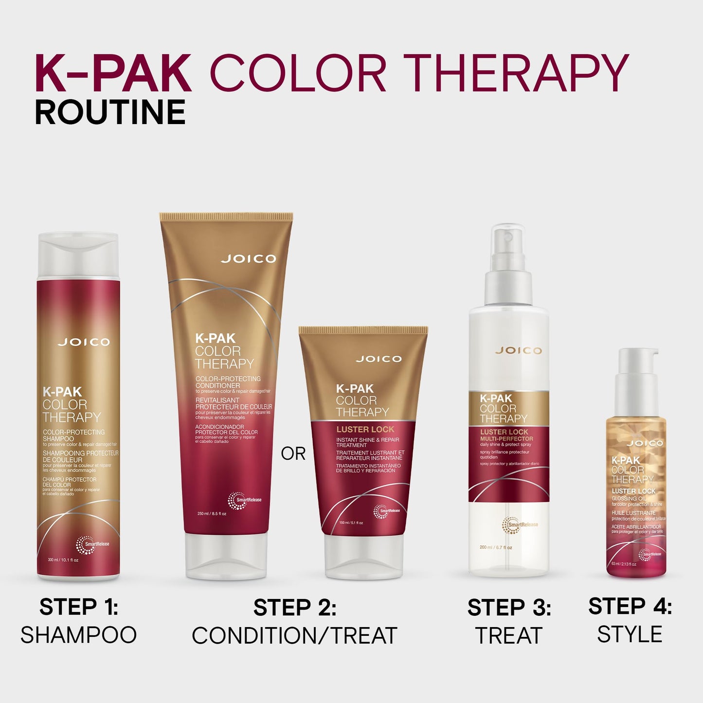 Lavender Joico K-PAK Color Therapy Color-Protecting Conditioner | For Color-Treated Hair | Boost Shine & Elasticity | Repair Breakage | Rebuild Damaged Hair | With Keratin & Argan Oil | 8.5 Fl Oz