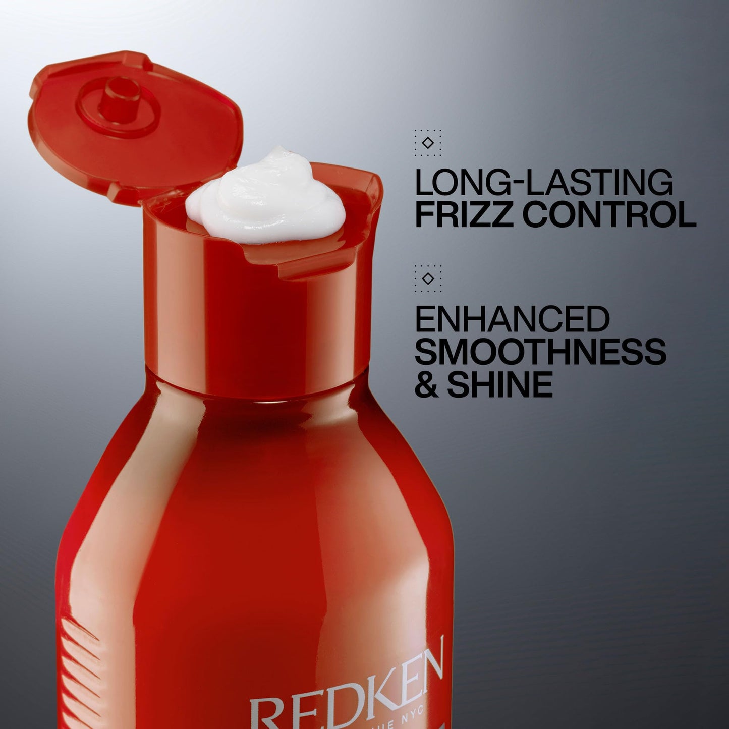 Après-shampoing Redken Frizz Dismiss | Après-shampoing sans sulfate pour cheveux crépus | Hydrate et lisse | Cheveux doux et soyeux | Contrôle durable des frisottis | Protection contre l'humidité | Anti-frisottis