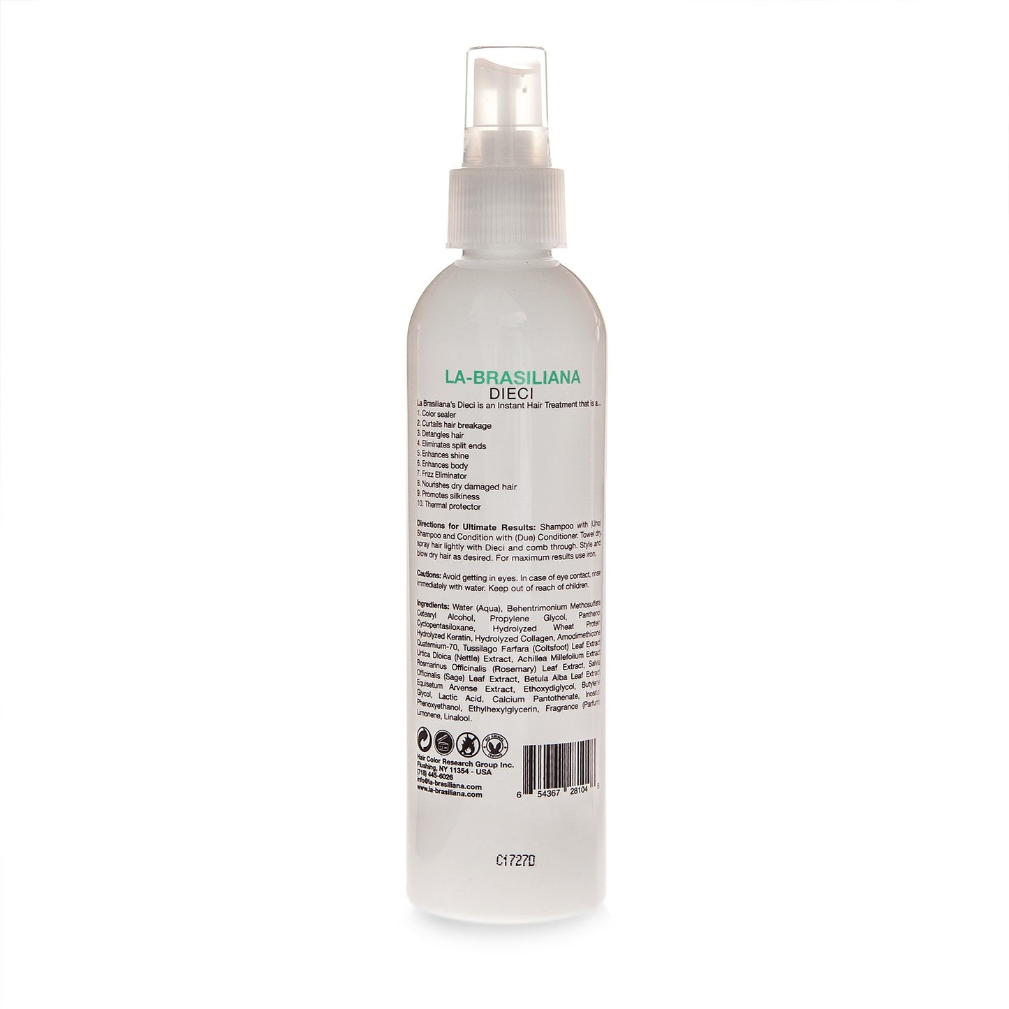 La-Brasiliana Dieci All-In-One Instant Hair Treatment - 8.45 fl.oz.