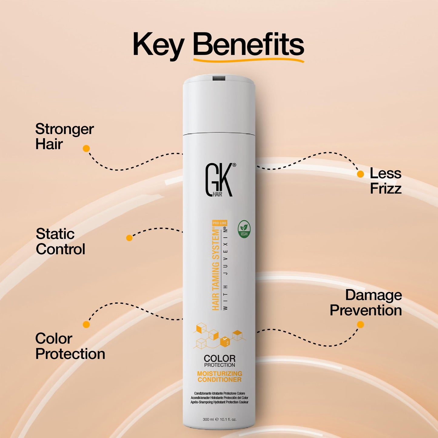 GK HAIR Hydrate Moisturizing Conditioner for Dry Damaged Colored Hair Protection Deep Conditioning with Argan Oil Keratin Frizz Control Smooth Healthy All Hair Sulfate Free Women and Men – 10.1 Ounce