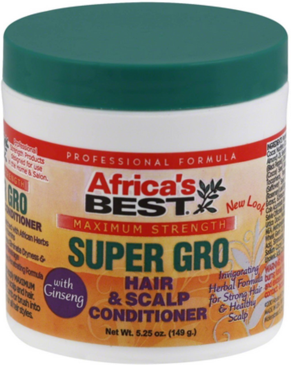 Africa's Best Super Gro Hair & Scalp Conditioner, Maximum Strength, 5.25 oz (Pack of 9)