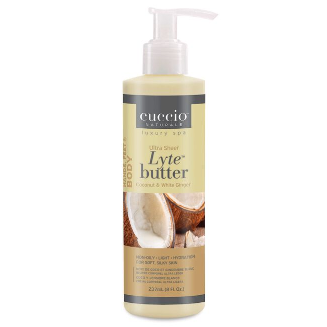 White Smoke Cuccio Cina Pro Star Pro Lyte Coconut & White Ginger Ultra Sheer Body Butter