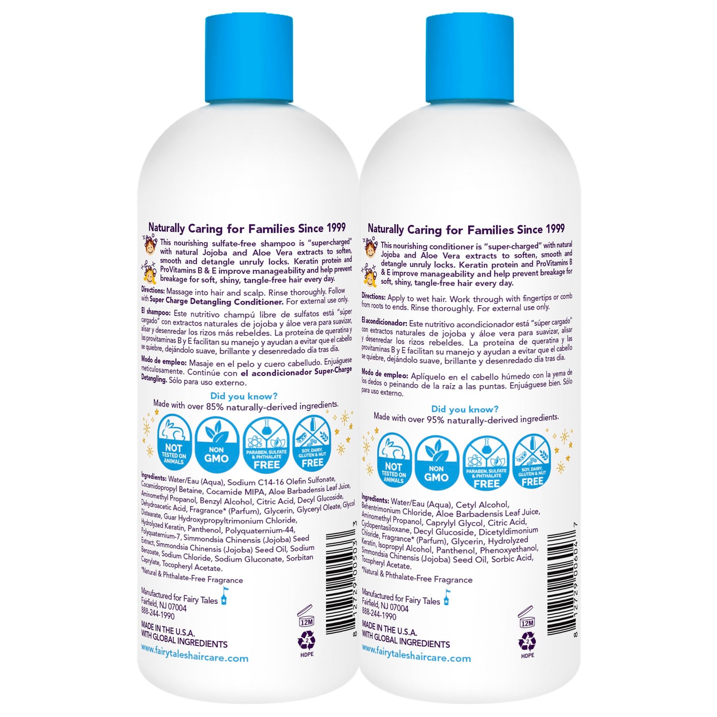 Fairy Tales Tangle Tamer Detangling Shampoo and Conditioner for Kids - Ultra Moisturizing and Anti Frizz Protection - Paraben Free, Sulfate Free - 32 Oz (2 pack)