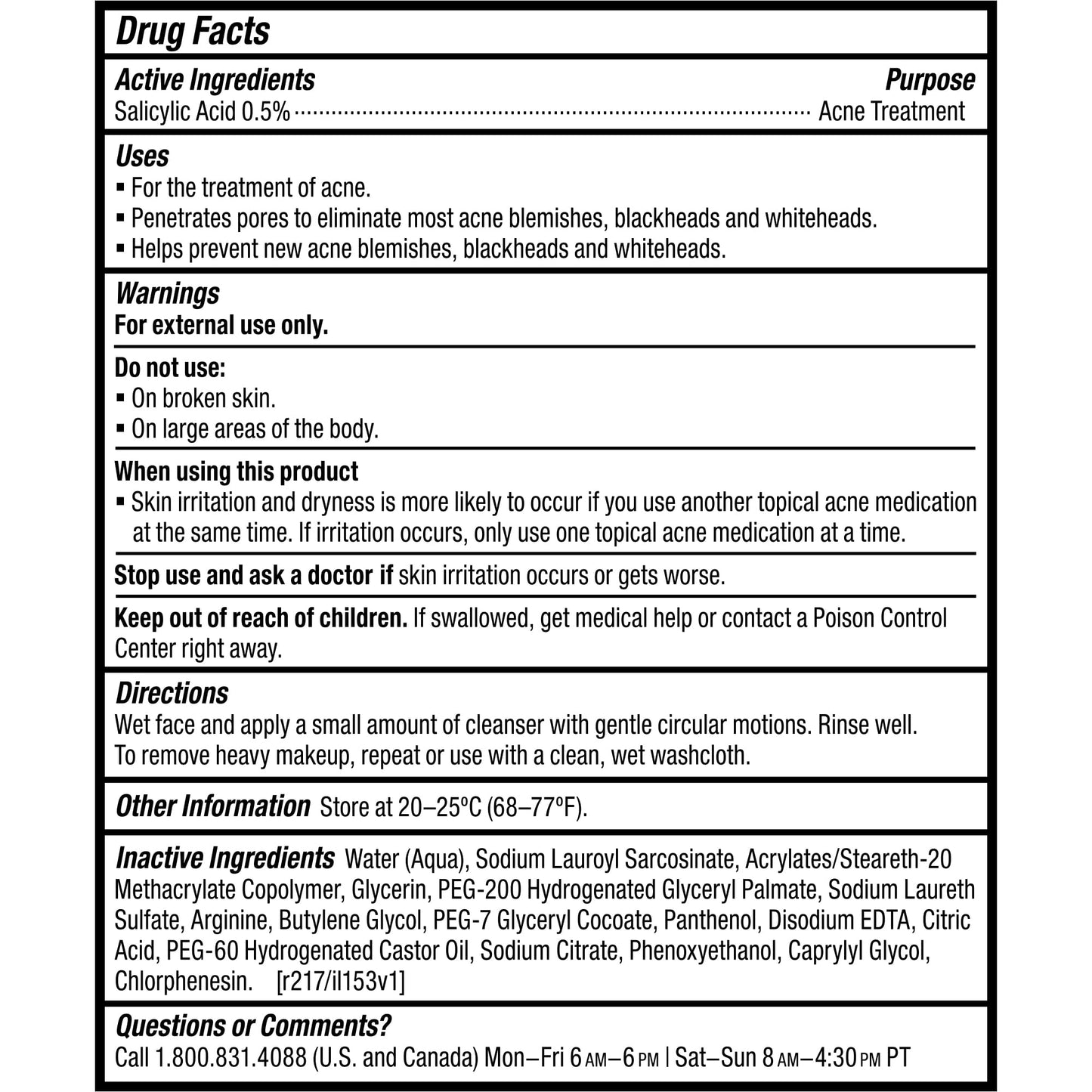 Paula's Choice CLEAR Pore Normalizing Facial Cleanser, Acne Daily Face Wash, Salicylic Acid Face Cleanser for Clogged & Enlarged Pores, Redness, Suitable for Blackhead-Prone Skin Fragrance Free, 6oz