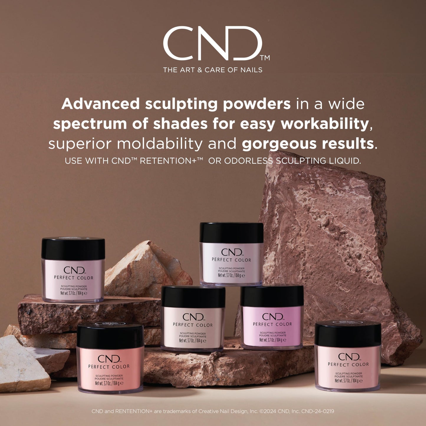 Dim Gray CND Perfect Color Sculpting Powder, Medium Cool Pink, 3.7 oz.