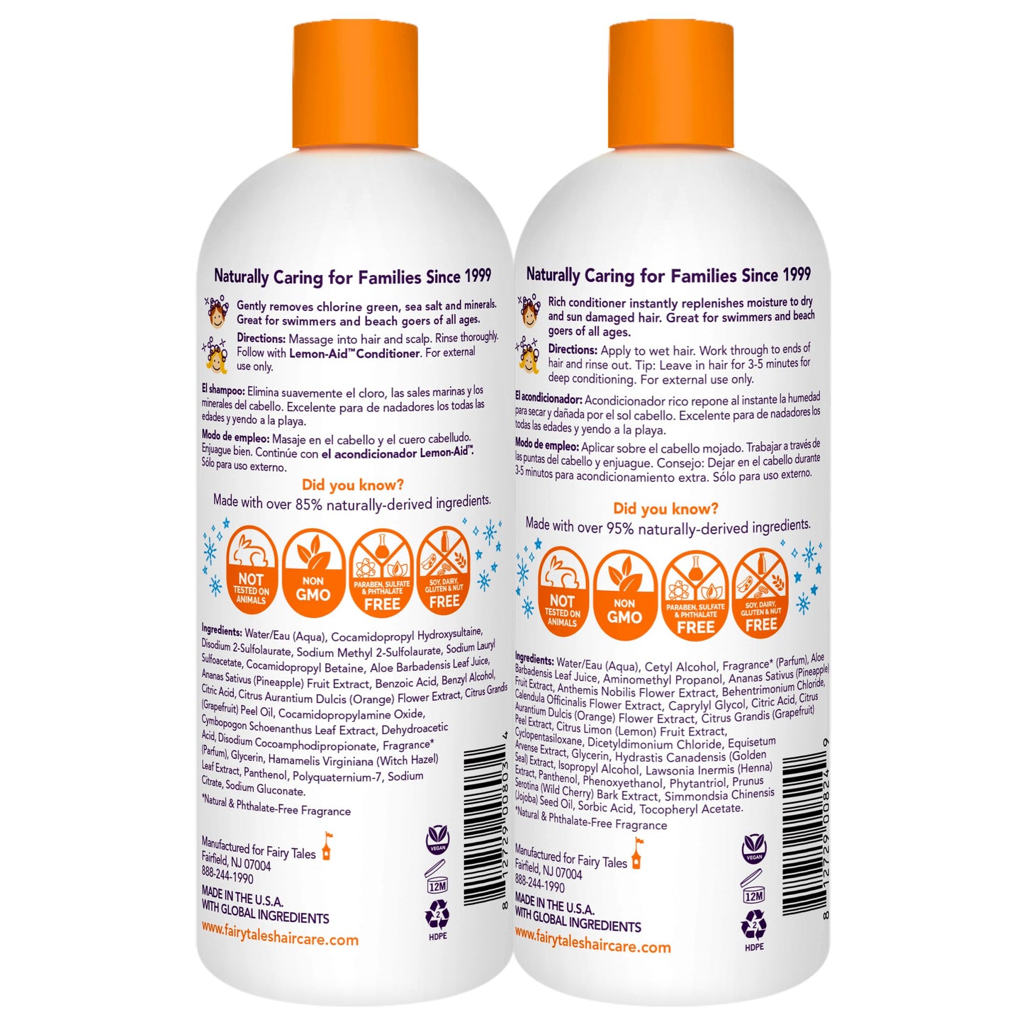Fairy Tales Swim Shampoo 32oz and Conditioner 32oz for Kids | Made with Natural Ingredients in the USA | Chlorine Removal Swimmer Shampoo and Conditioner | No Parabens, Sulfates, or Synthetic Dyes