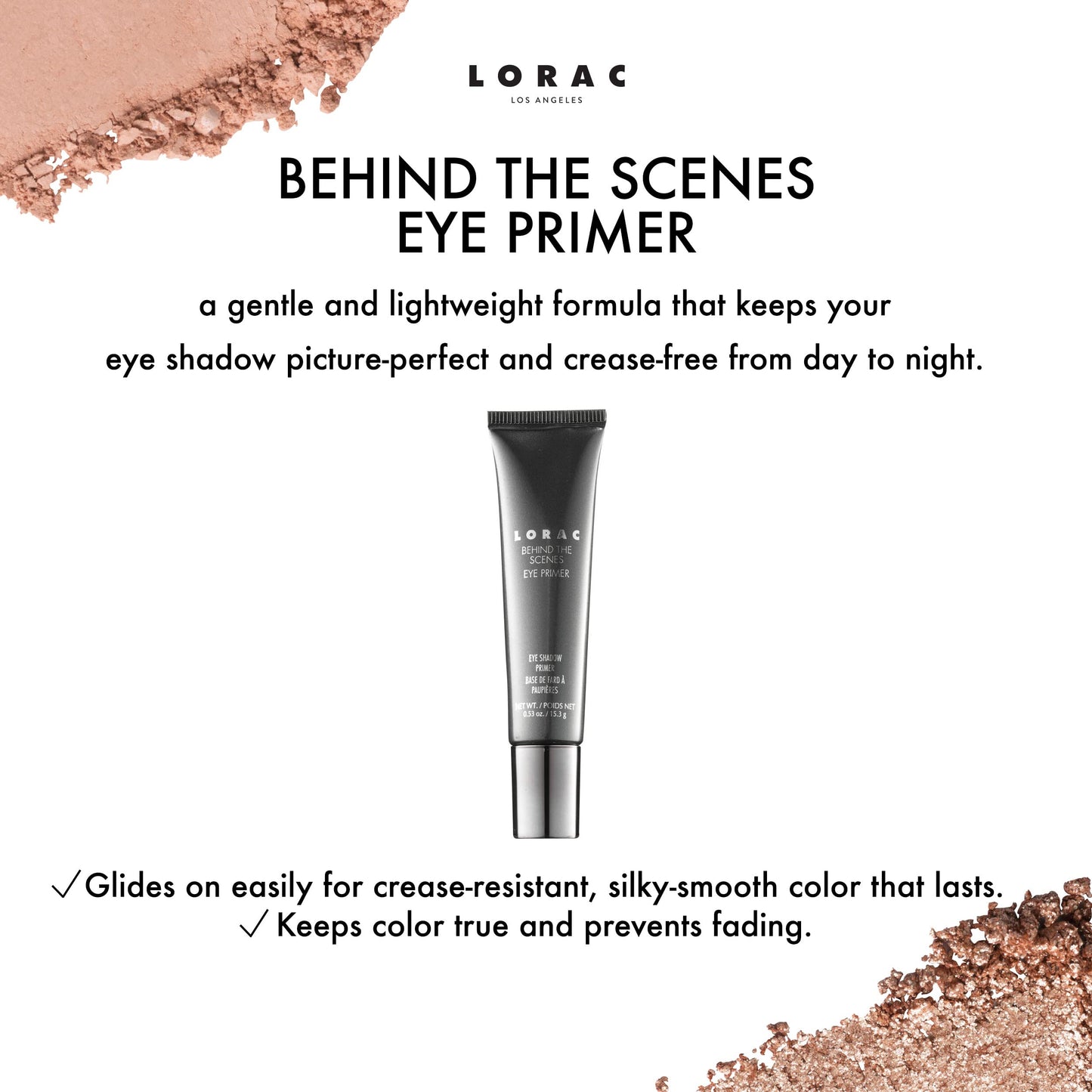 LORAC Behind The Scenes Eye Shadow Primer, 0.53 Ounce (Pack of 1)