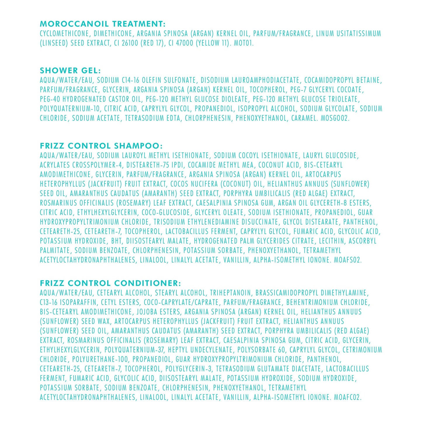 Light Cyan Moroccanoil Holiday Volume Hair Set