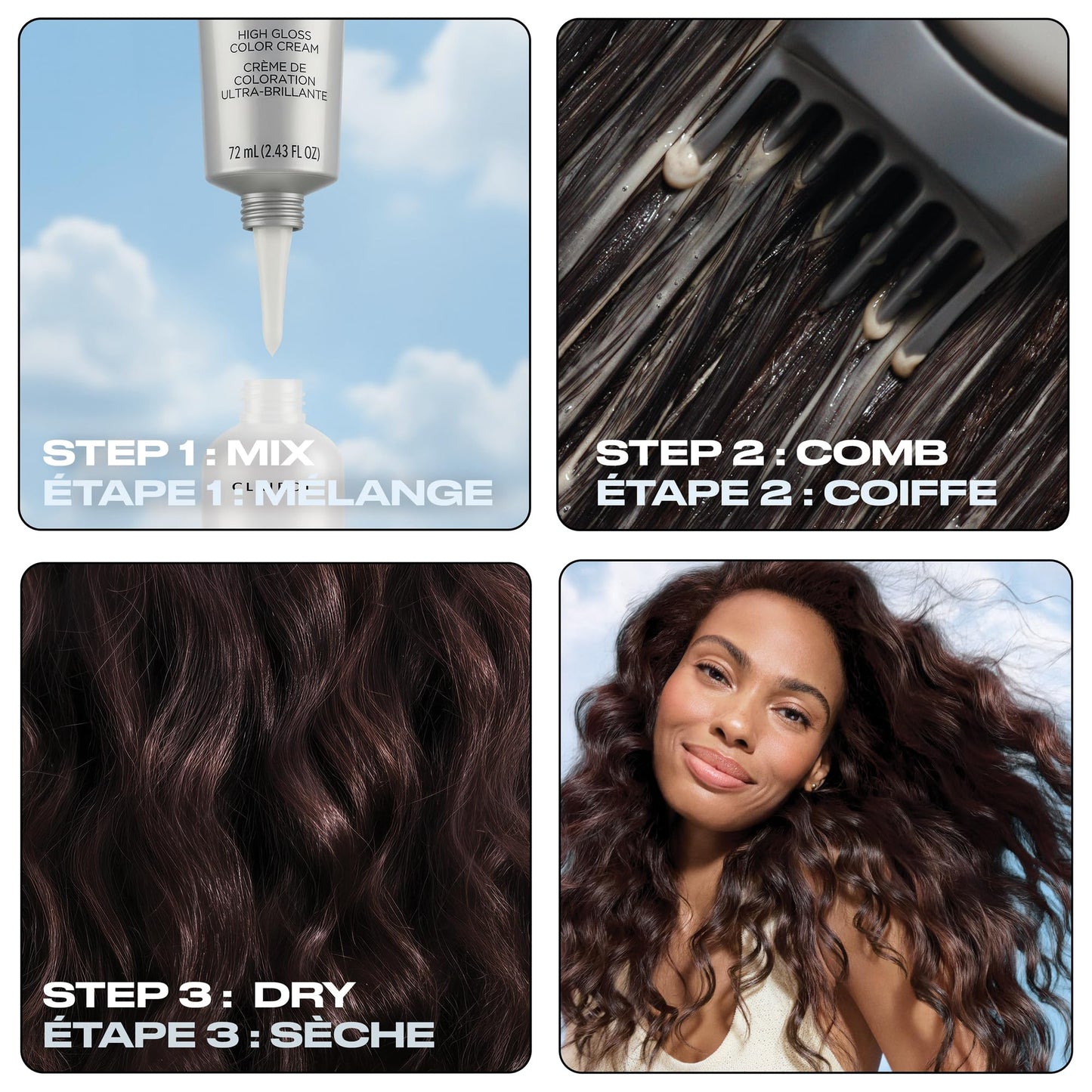 Black Clairol Nice'N Easy 10 Permanent Hair Dye, 6WN Light Chocolate Brown Hair Color, Pack of 1