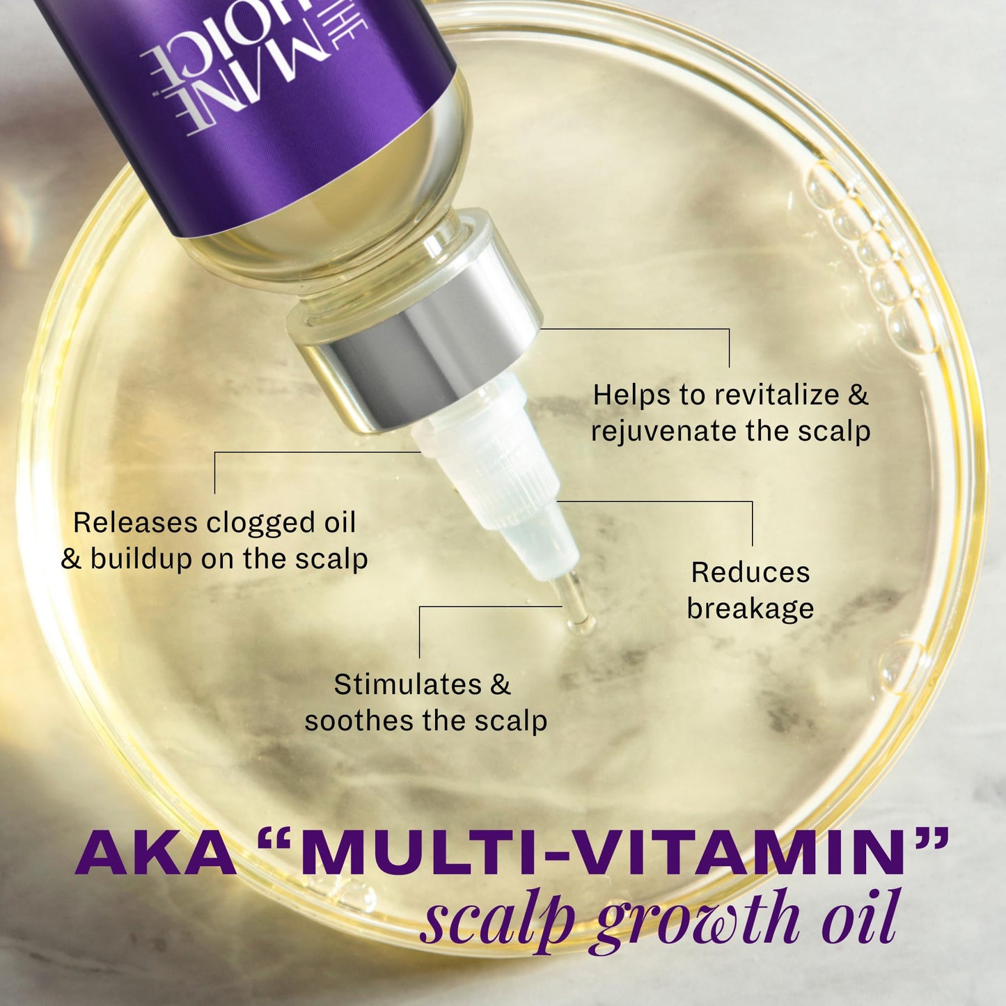 The Mane Choice Alpha Multi-Vitamin Scalp Hair Growth Oil, 4 Fl Oz, 1 Pack, Nourishing Scalp Oil with Biotin, Vitamin C, Rosemary, Rice Extract, Jojoba, Tea Tree & Castor Oil, Lightweight & Non-Greasy