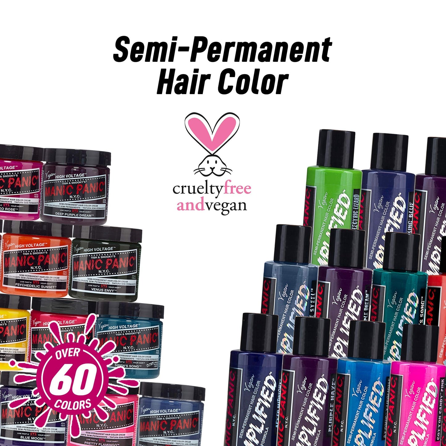 White Smoke MANIC PANIC Classic Electric Amethyst Semi Permanent Hair Color - Bright Purple Hair Dye for Women & Men That Lasts 4-6 Weeks - Vegan, Ammonia & Cruelty-Free - Create & Mix Custom Shades (4oz)