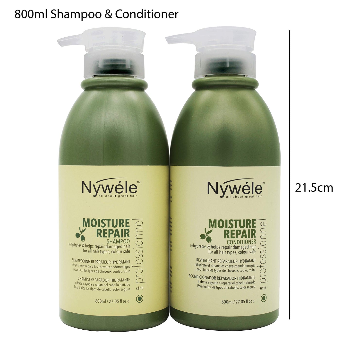 Nywele 保湿修护洗发水和护发素套装 - 每套 27 盎司(800 毫升)Nywele