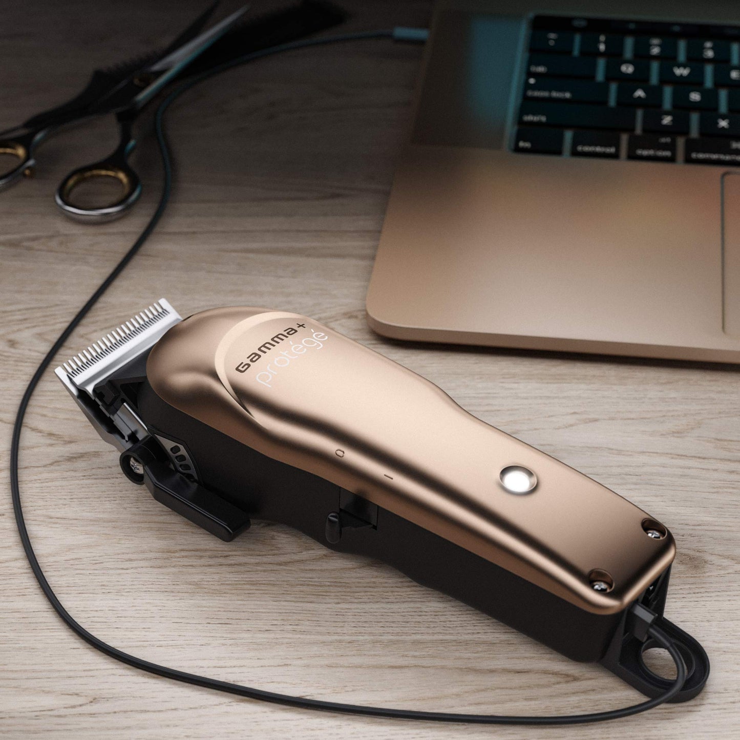 Dark Slate Gray GAMMA+ Protégé Professional Supercharged Low Noise Cordless Hair Clipper