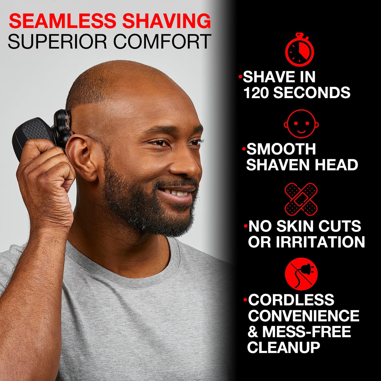 Remington Balder Pro Electric Razor for Head XR7000A - Premier Wet/Dry Bald Head Shaver, Flex Blades for a Close Shave, Cordless Rechargeable, Effortless Head Shaving with Precision Dual Track Heads