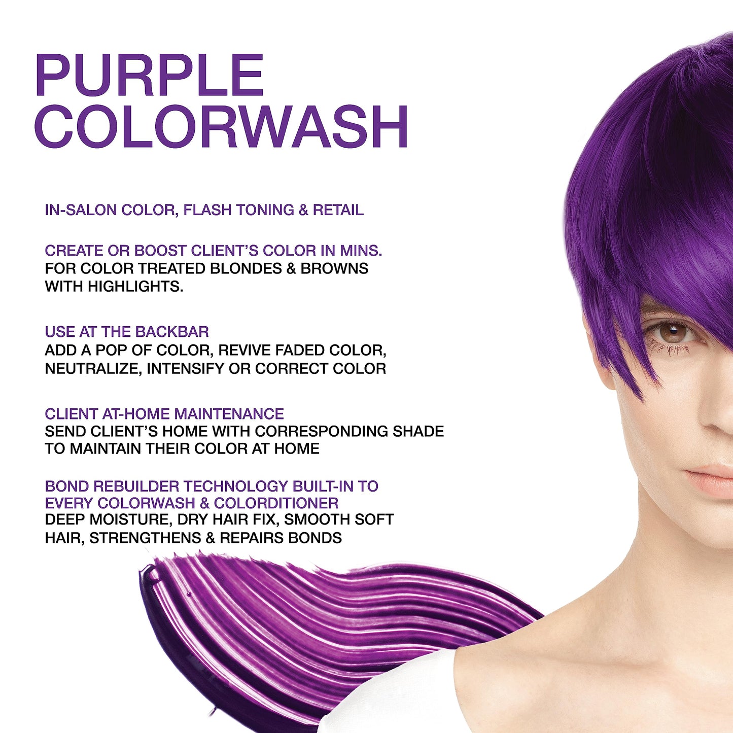 Shampoing colorant violet viral de luxe Celeb, avec agent reconstructeur Bondfix, coloration semi-permanente, teinture capillaire végétalienne, entretient et rafraîchit les couleurs violettes intenses.