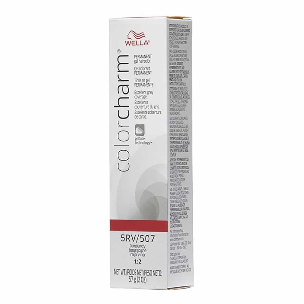 Light Gray Wella C.C. Gel Hair Color 5RV/507 Burgundy 2 oz 02925