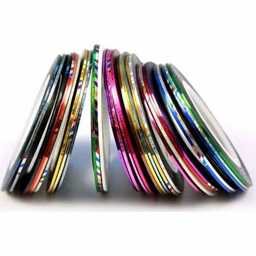 White Smoke Nail Art Striping Tape - 0.5mm - Black