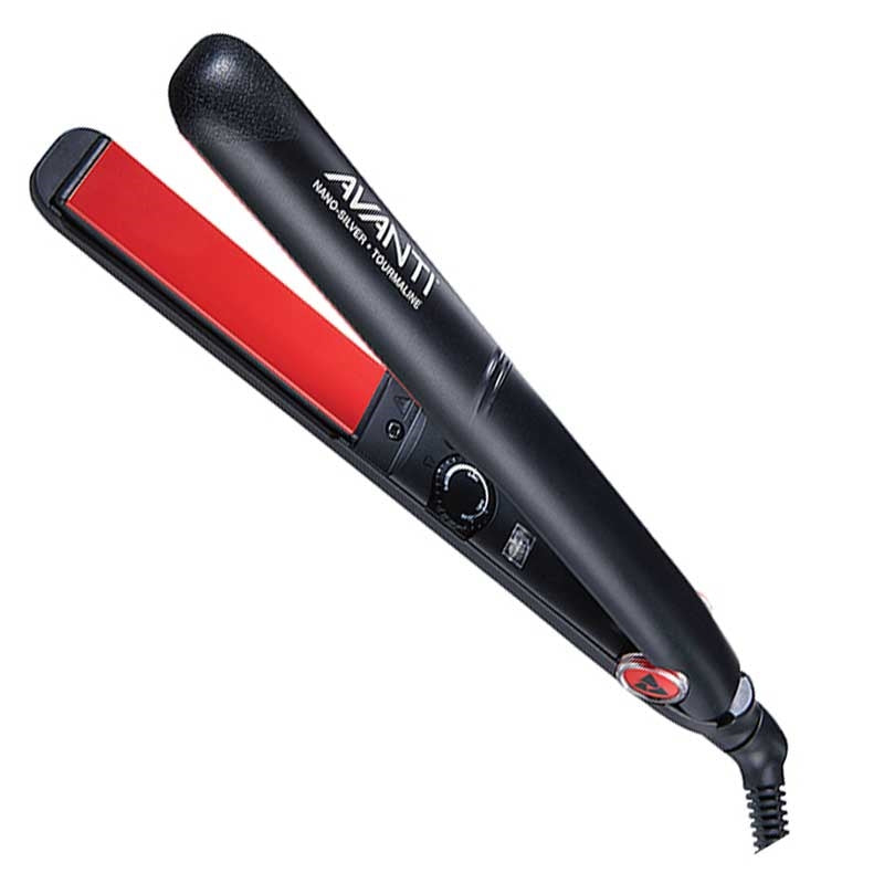 White Smoke Avanti NanoSilver Tourmaline & Ceramic Flat Iron 1in