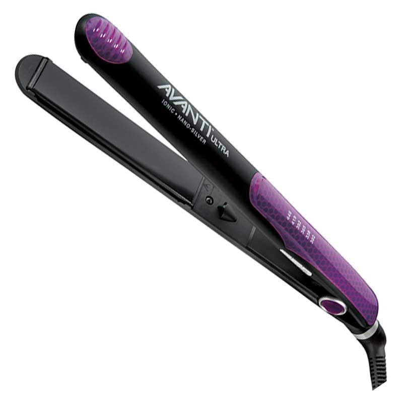 White Smoke Avanti Ionic NanoSilver & Tourmaline Flat Iron 1in