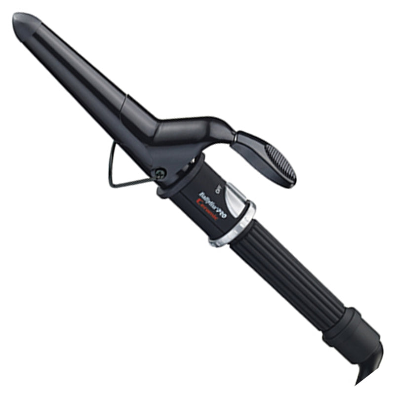 White Smoke BaBylissPRO Pointy Tip Ceramic Curling Iron 1.25