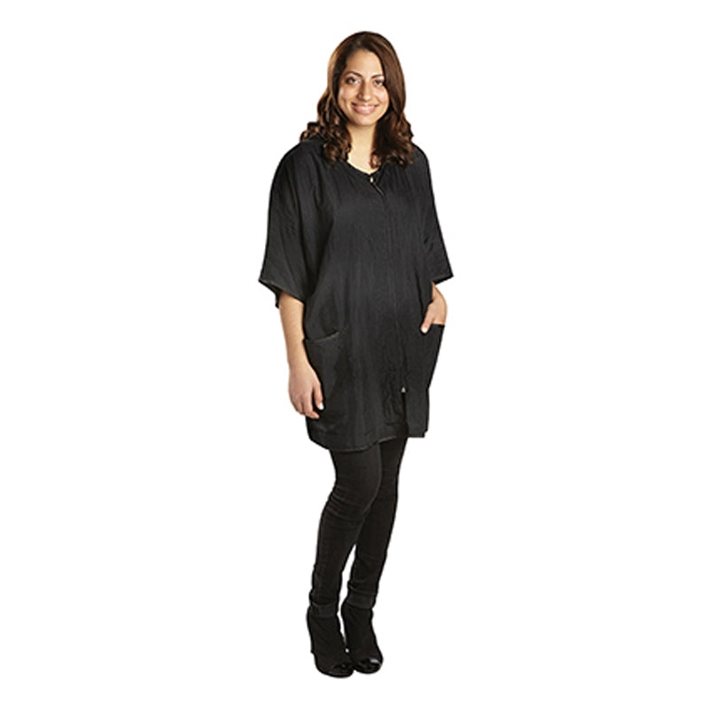 White Smoke BaBylissPRO Onesize Unisex Zippered Jacket Black