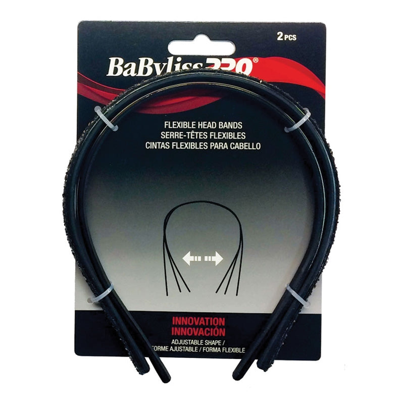 White Smoke BaBylissPRO Painless Adjustable Headbands 2pc Brown