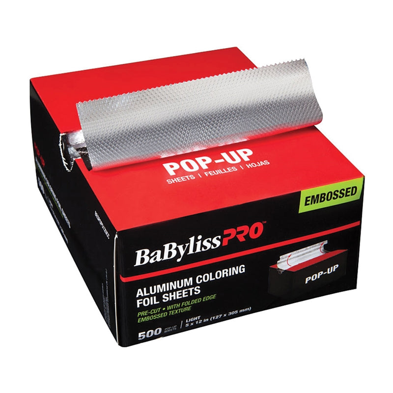 White Smoke BaBylissPRO Rough PopUp Coloring Foil 5x12 500/pc