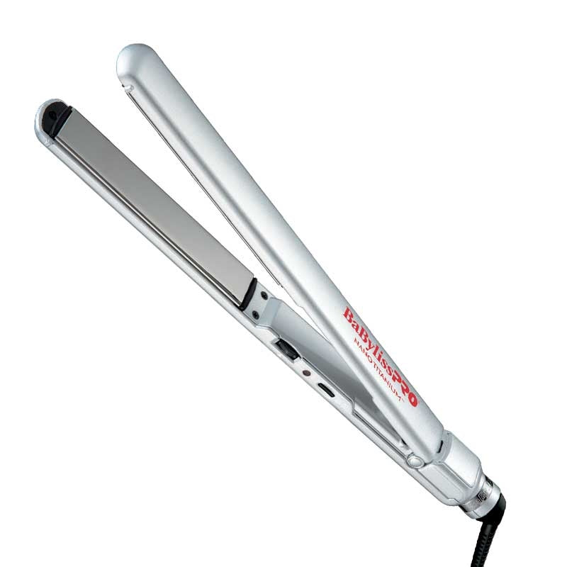 White Smoke BaBylissPRO Brilliance NanoTitanium Flat Iron 1in