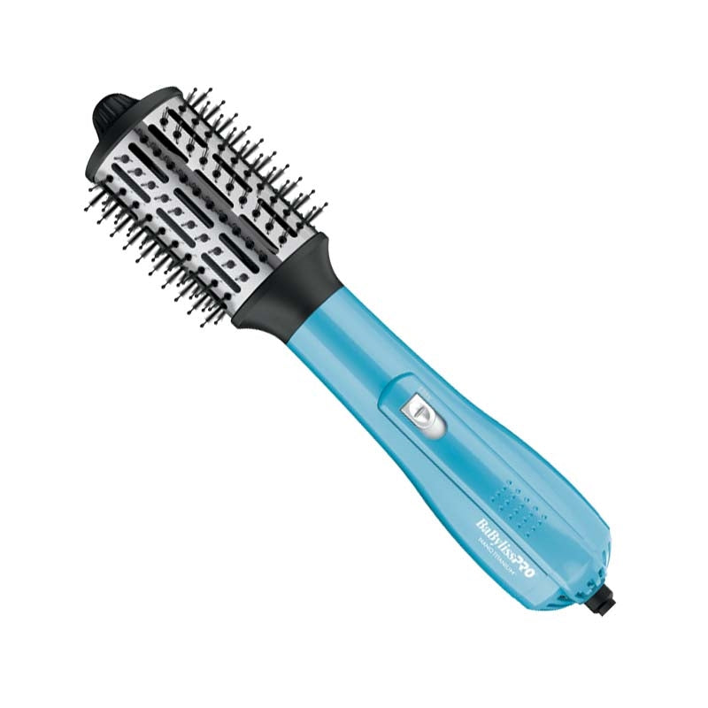 White Smoke BaBylissPRO Nano Oval Ionic Hot Air Brush 3in Blue