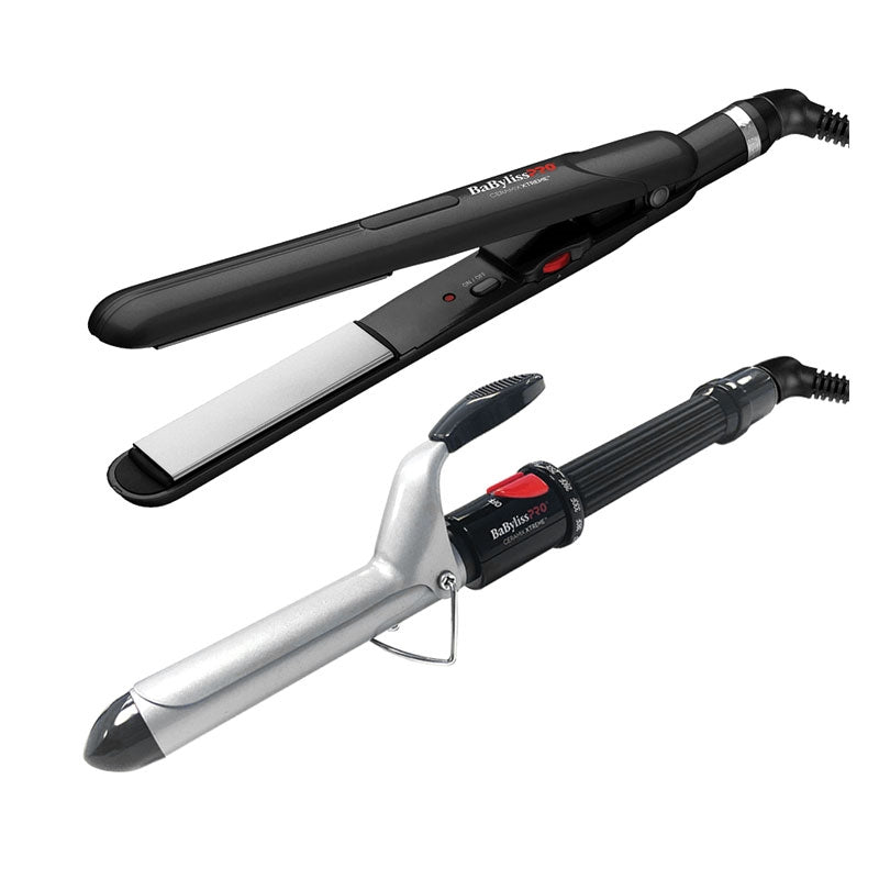 White Smoke BaBylissPRO Ceramic Straighten & Curl Combo